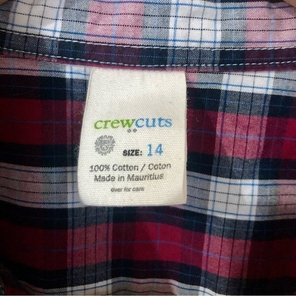 J. Crew Crewcuts Plaid Button Up Shirt Size 14 - Picture 2 of 3